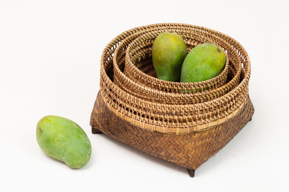 Handcrafted bamboo tray – Andong, boho decor from BaliSouk