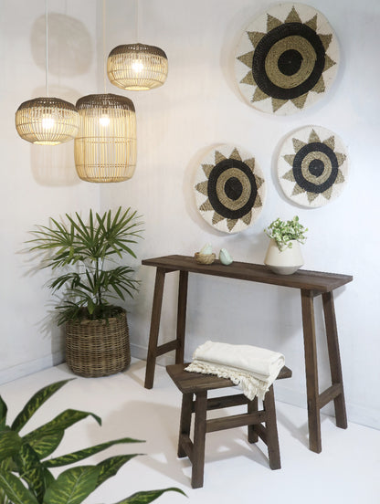 Natural fibre wall decoration Sara – boho decor, handwoven and handmade in Bali