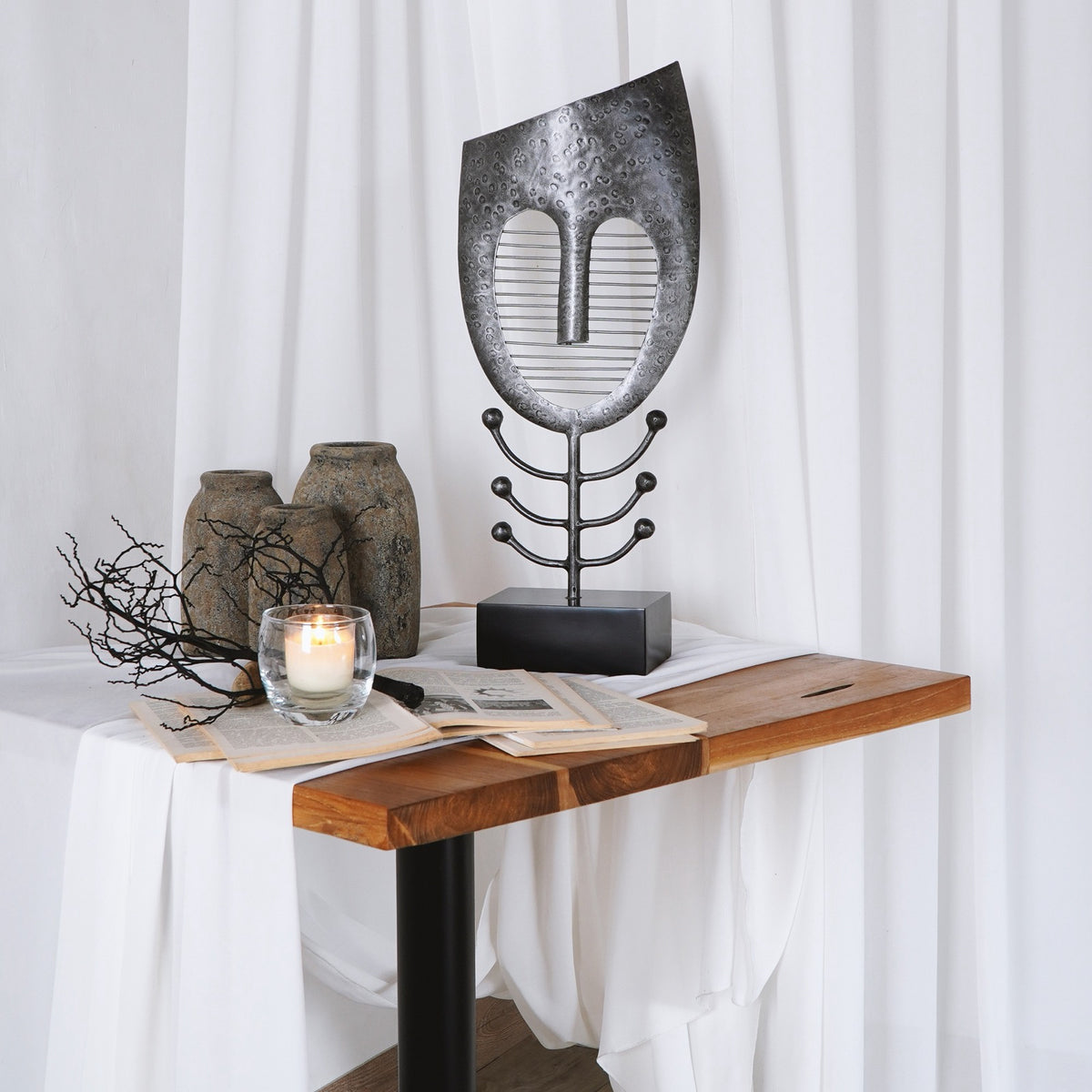 Iron decorative piece Lanca – boho decor handcrafted in Bali by BaliSouk