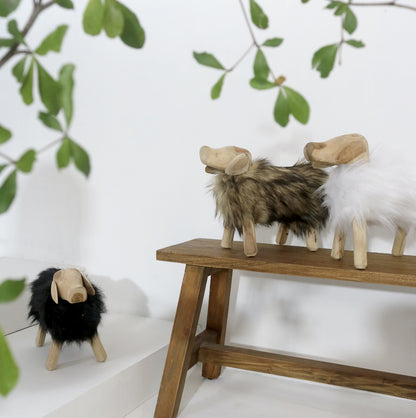 Woolly Sheep decorative piece by BaliSouk – boho decor made in Bali