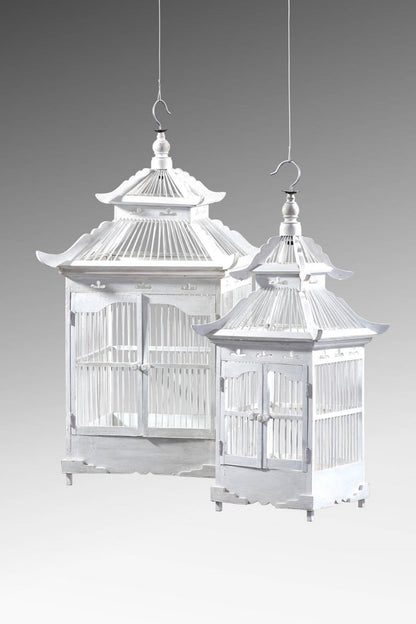 Recycled teak sculpture Kuta Bird Cage – boho decor handcrafted in Bali by BaliSouk