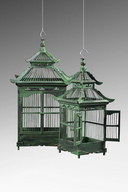 Recycled teak sculpture – Kuta Bird Cage, natural natural materials in boho style
