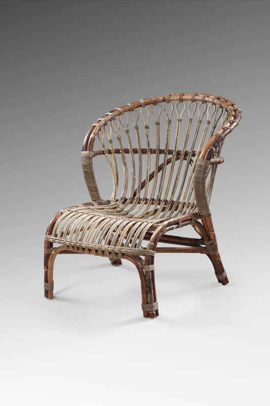 Boho rattan chair Sabrina without cushion, handcrafted in Bali