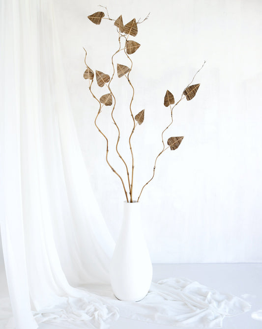 Boho bamboo sculpture Flower Per, handcrafted in Bali for the home