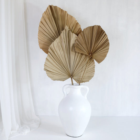 Large palm leaf sculpture – boho home decor