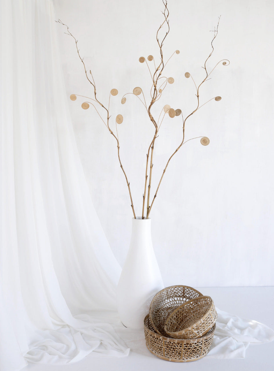 Bamboo decorative piece Flower – boho decor handcrafted in Bali by BaliSouk