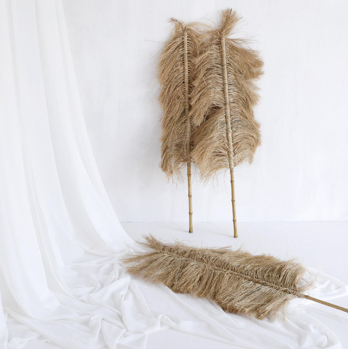 Palm leaf decorative piece Palm Leaf Rumbai – boho decor handcrafted in Bali by BaliSouk