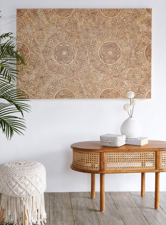 Boho wall decor piece Lanca, handcrafted in Bali for the home
