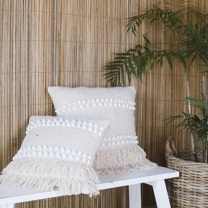 Cotton cushion – Suka Shell, natural natural materials in boho style