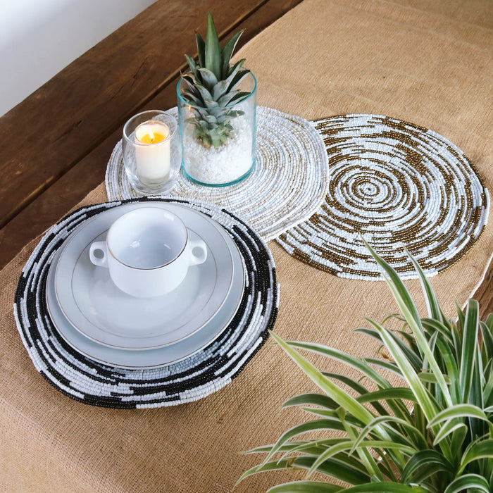 Rattan placemat – Round Placemat – boho decor handmade in Bali by BaliSouk