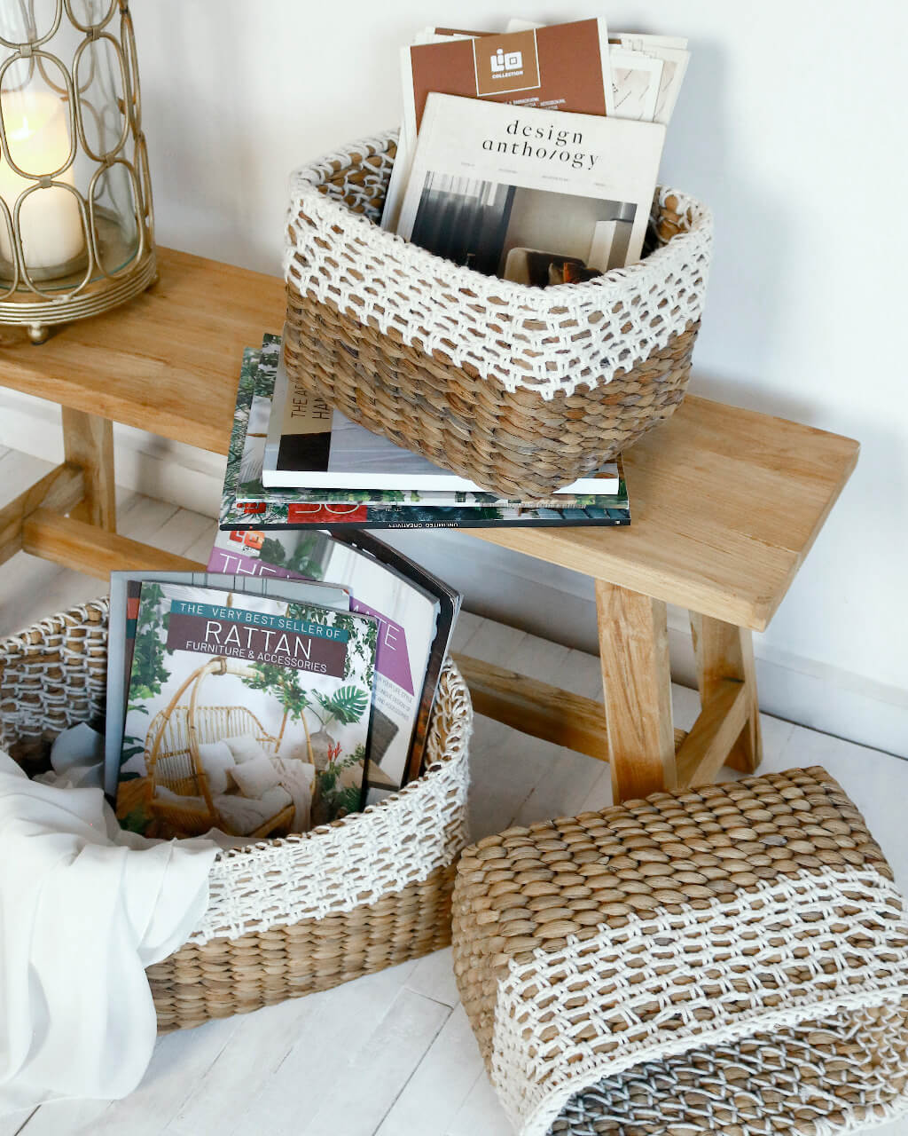 Inggrid Rectangular Basket Set Of Three