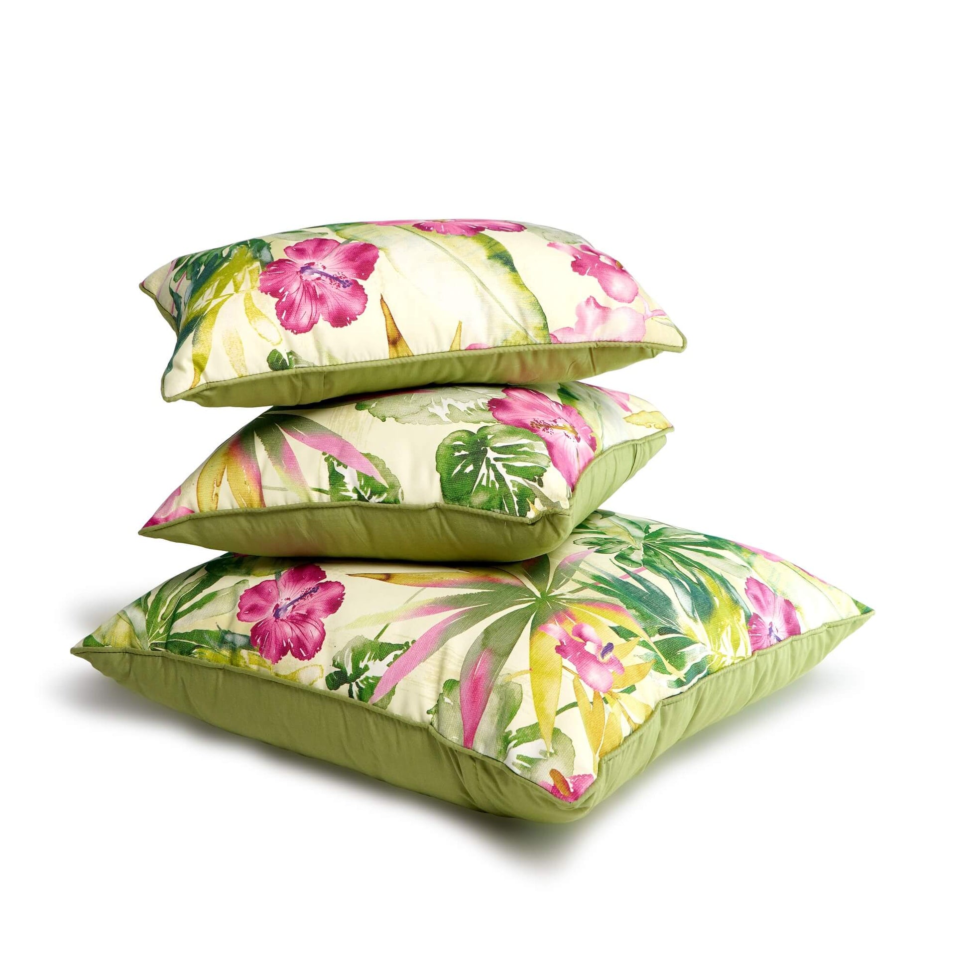 Flora Motif Pillow  Set With Filler  