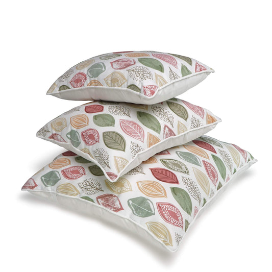 Leaf Motif Pillow  Set With Filler  