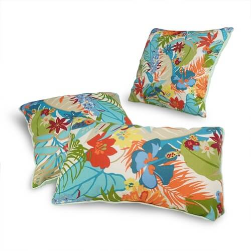 Flora Motif Pillow  Set With Filler  