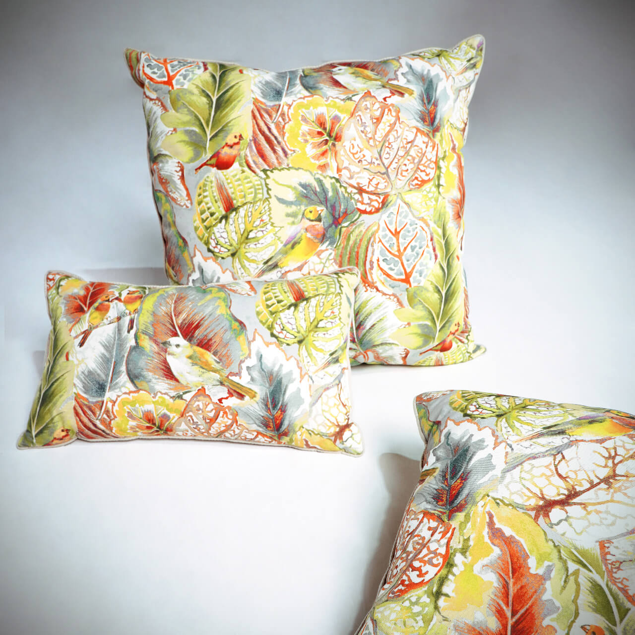 Flora Motif Pillow  Set With Filler  