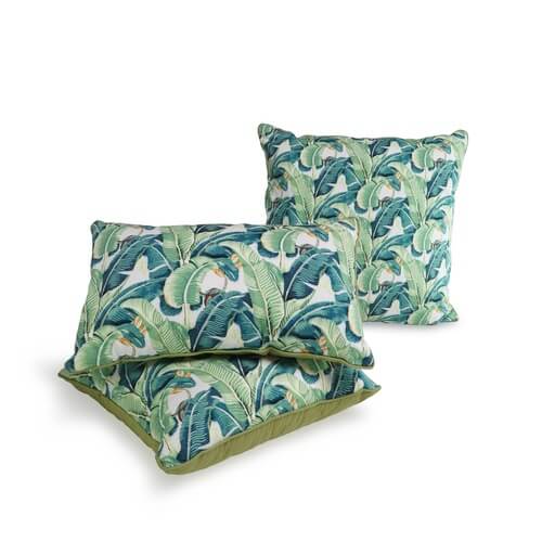 Banana Leaf Pillow  Set With Filler  