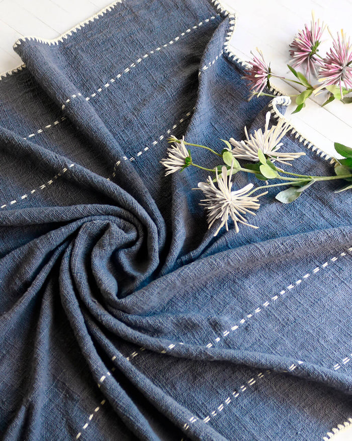 Bali Furniture – Vania Throw – The Vania Throw Blue Deep introduces an 