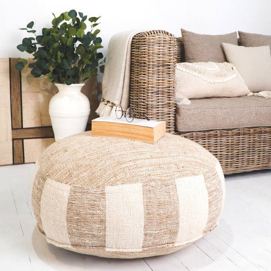 Bali Furniture – Amber Round Puff – The Amber Round Puff introduces an effor