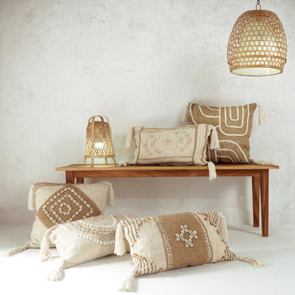 Fabric cushion – Danilla – boho decor handmade in Bali by BaliSouk