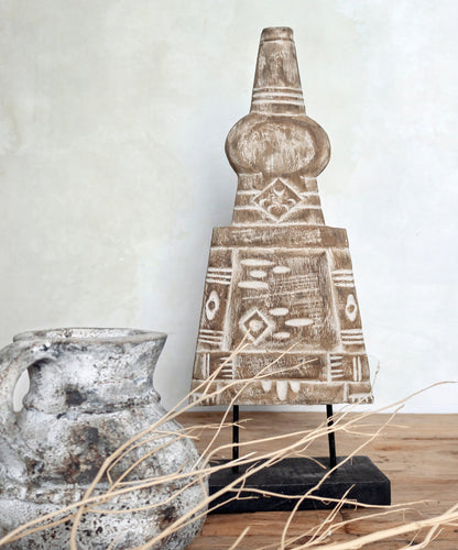 Handmade suar wood decorative stand – the Bhava, boho decor made in Bali