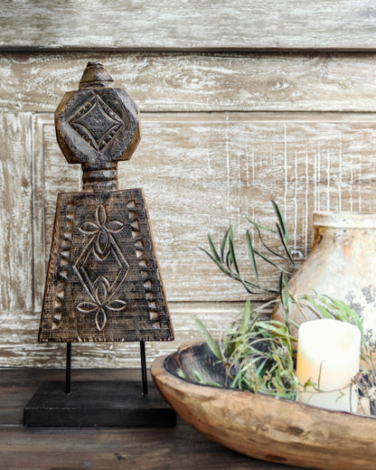 Handmade suar wood decorative stand – the Chandra, boho decor made in Bali