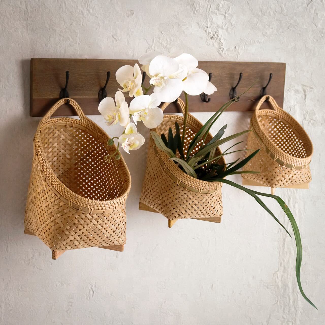 Anggrek Basket Set Of Three With Handle