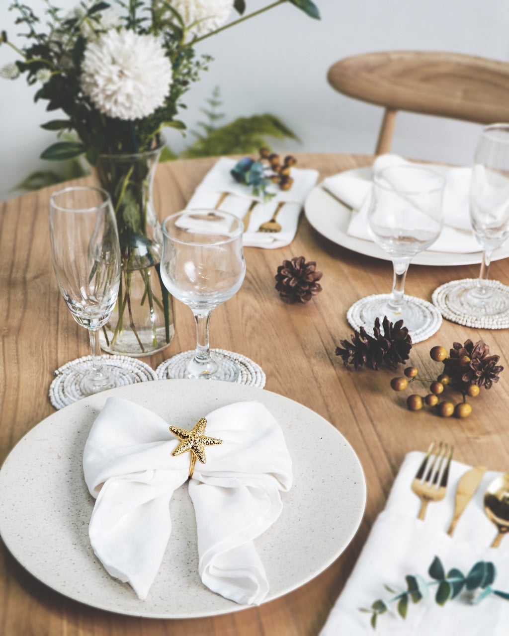 Brass napkin accessory – Ring – boho decor handmade in Bali by BaliSouk
