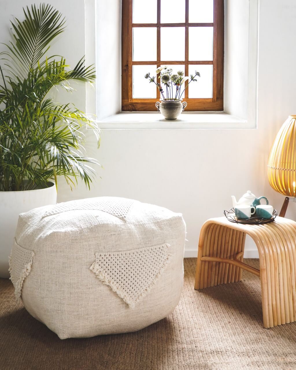 Bali Furniture – Magdalena Square Pouf – The Magdalena Square Pouf introduces an 