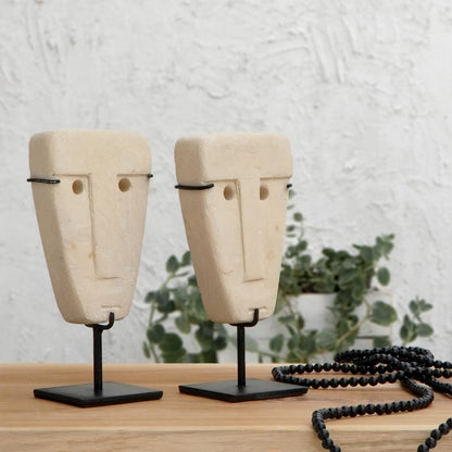 Handmade stone statue – the Sumba Stand, boho decor made in Bali