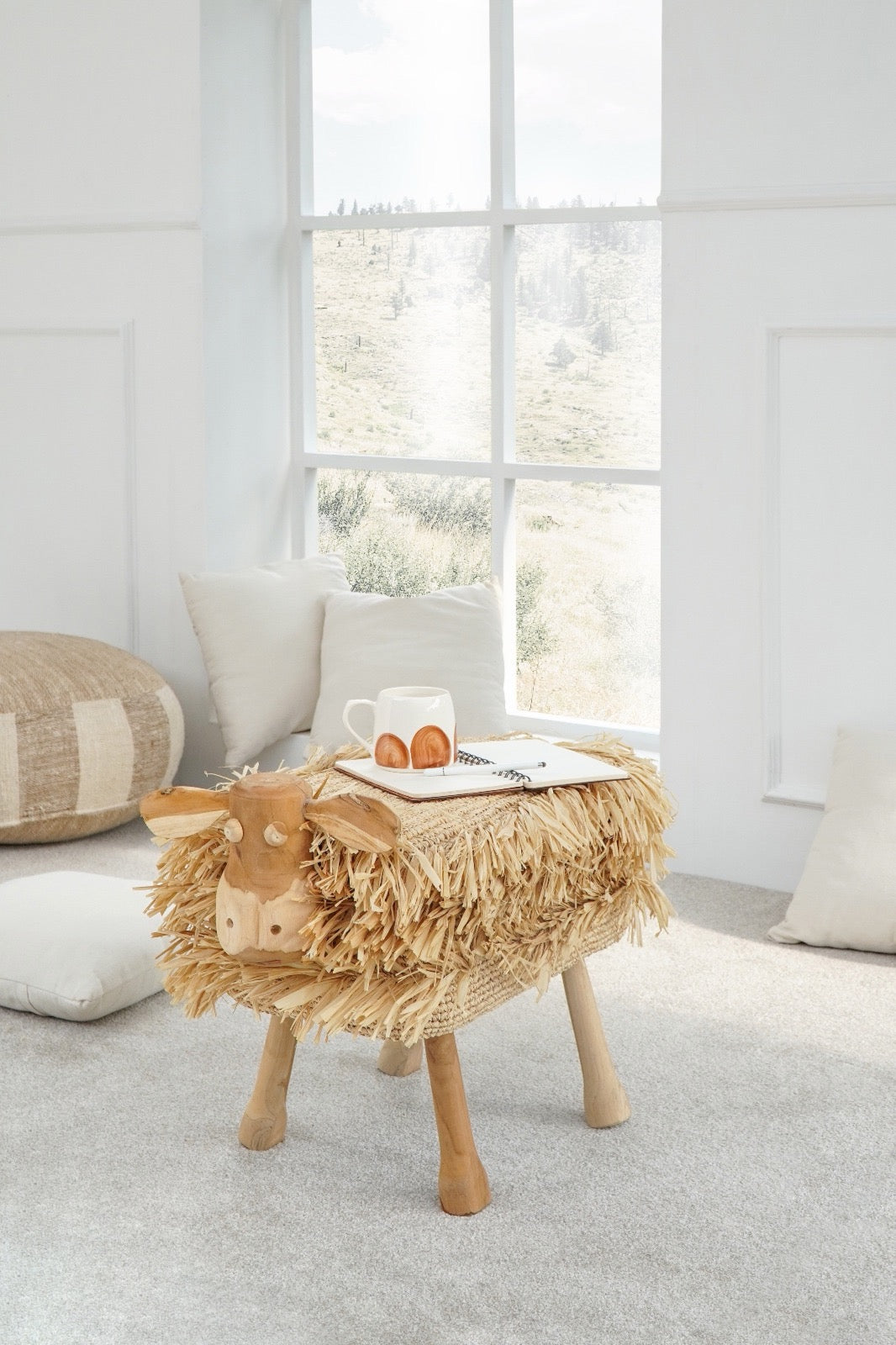 The Kambing Curly decorative piece – natural materials, boho decor handmade in Bali