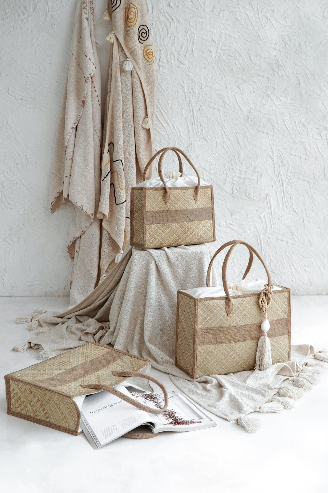 Pandan handbag – Shakila – boho decor handmade in Bali by BaliSouk
