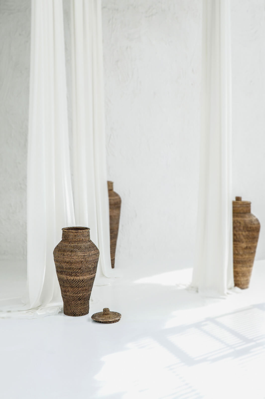 Bima Vase With Lid Small Brown