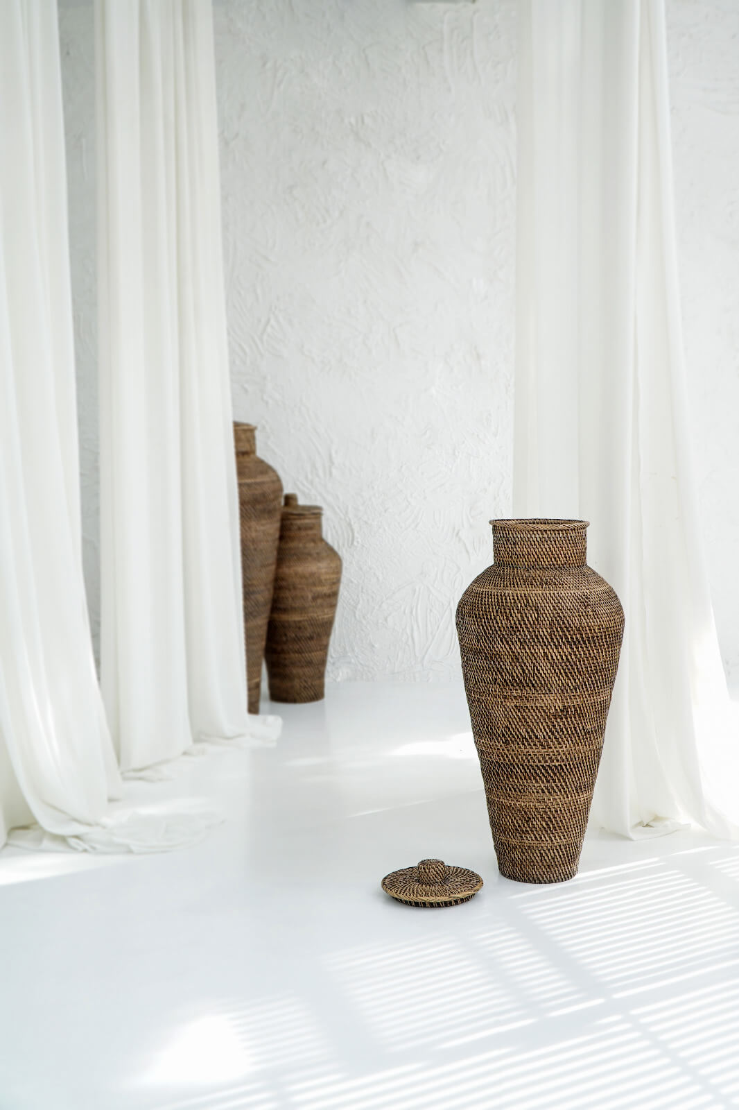 Bima Vase With Lid Medium Brown