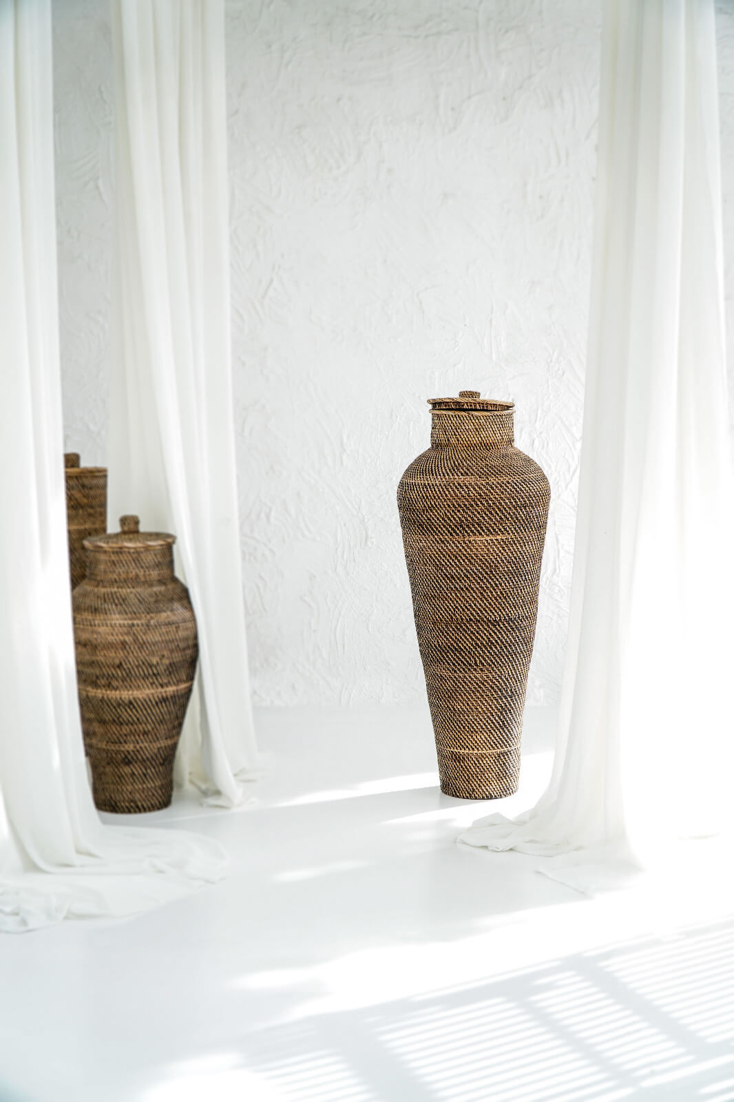 Bima Vase With Lid Large Brown