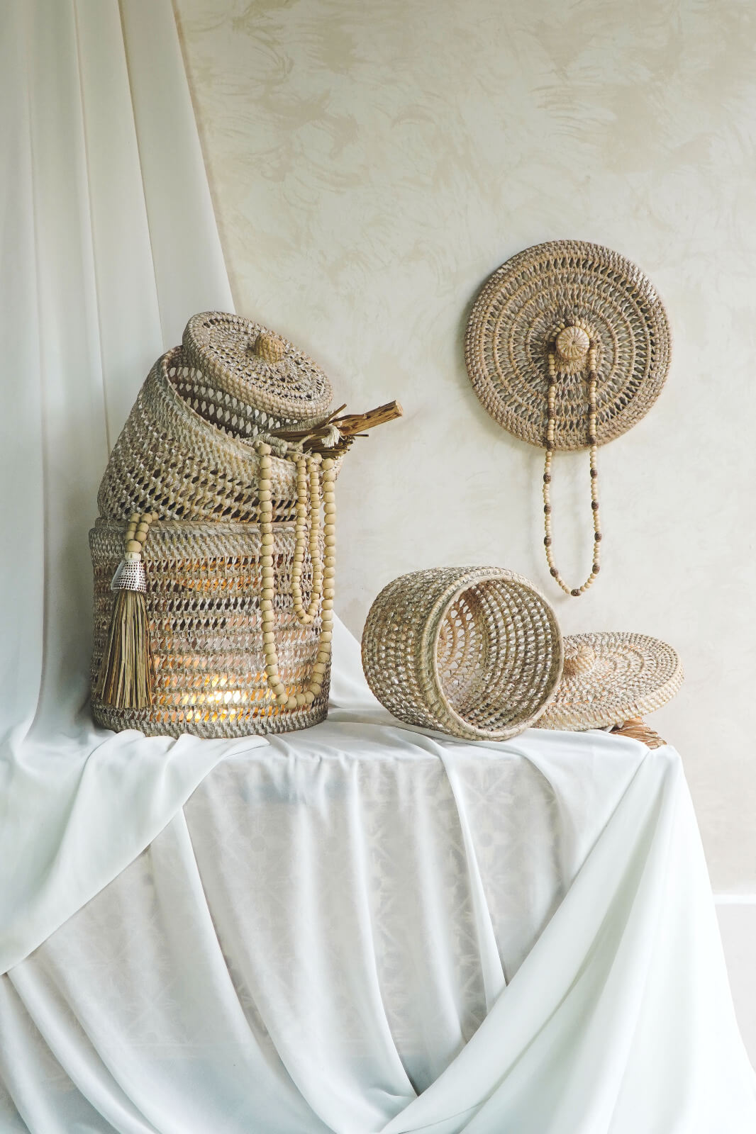 Gilli Basket Set Of Three With Lid