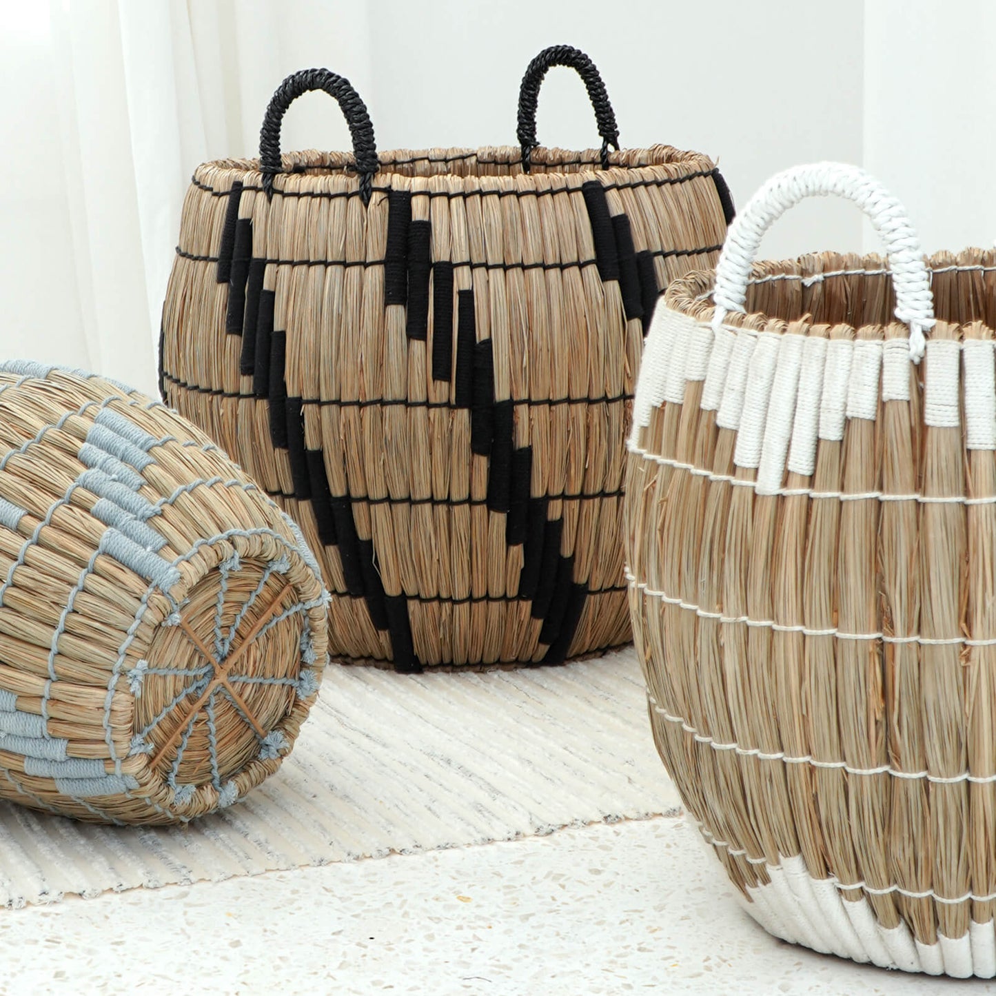 Astrid Basket With Handle Set Of Three