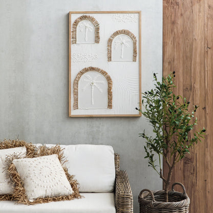 Teak wall decoration – Palmer, natural natural materials in boho style