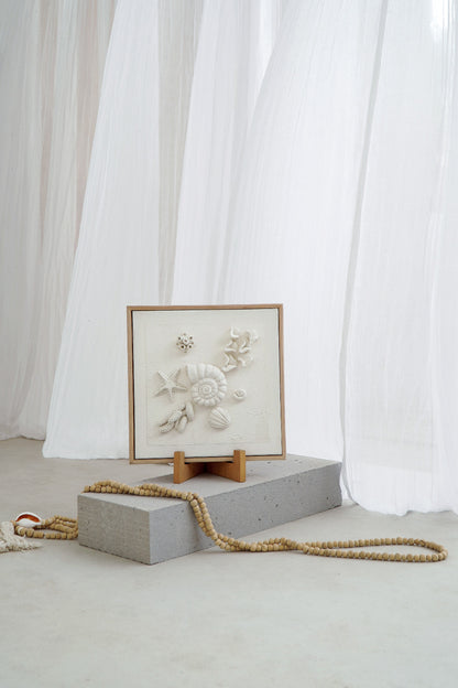 Teak wall decoration – Doria Shells, natural natural materials in boho style