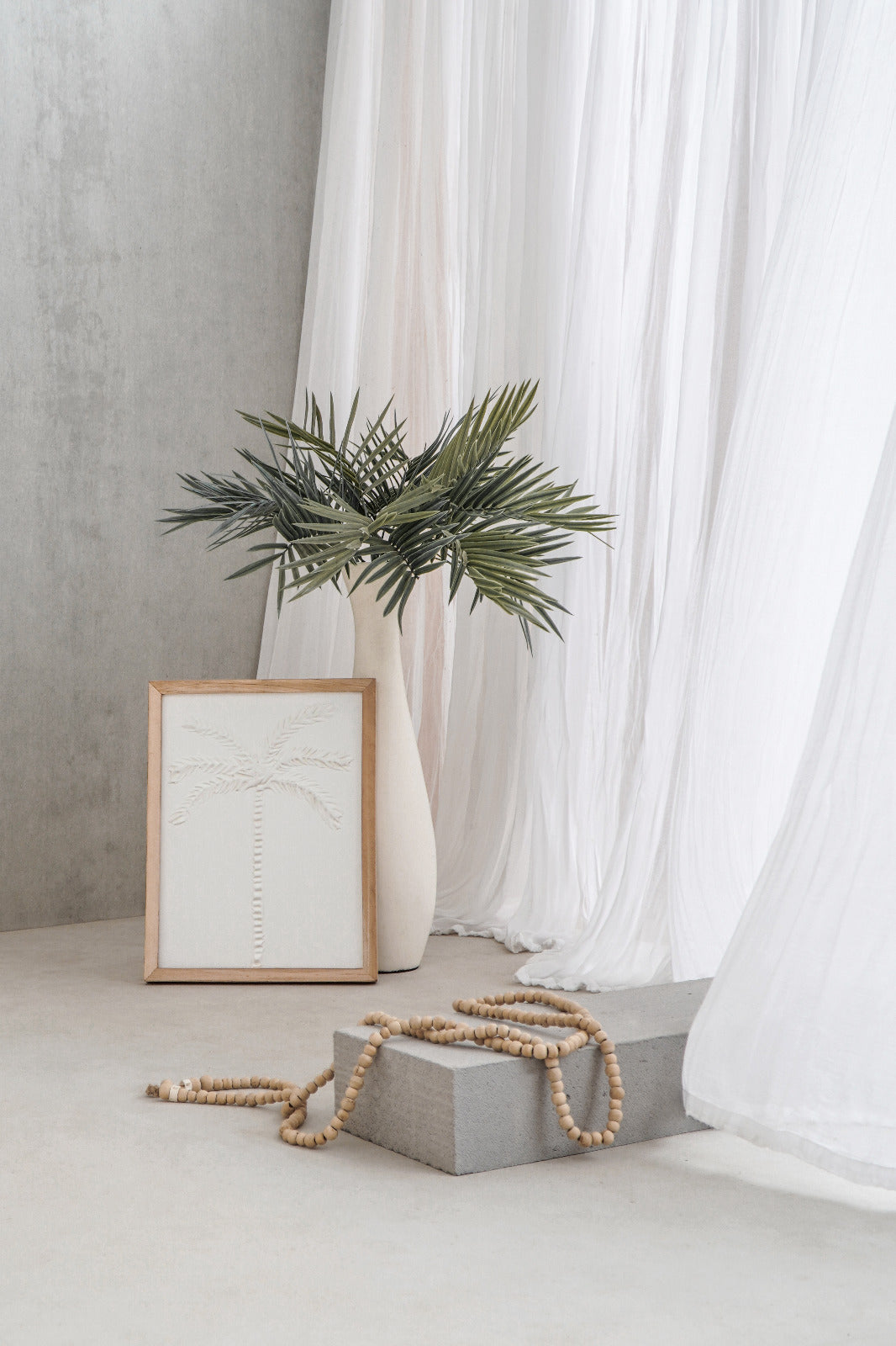 Teak wall decoration – Hiji Kalapa, natural natural materials in boho style