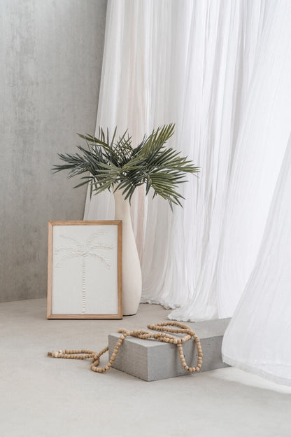 Teak wall decoration – Hiji Kalapa, natural natural materials in boho style