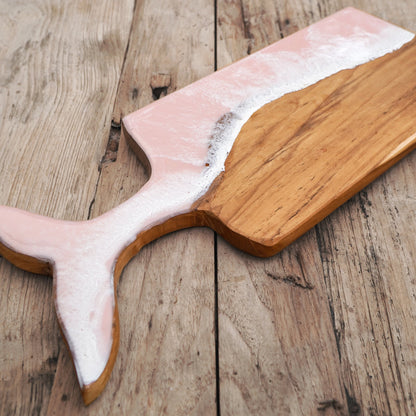 Handmade teak tray – the Serving Fish, boho decor made in Bali