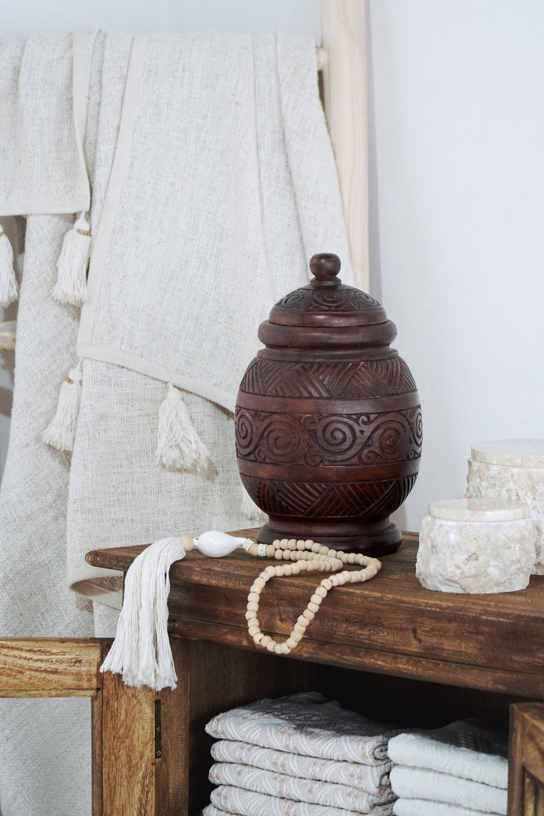 Candra Gucci decorative piece, boho decor handmade by Balinese artisans