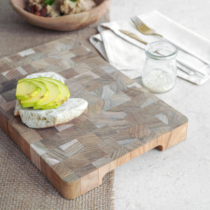 Handcrafted teak board – Lucy End Grain Cutting Board, boho decor from BaliSouk