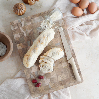 Teak board – Lucy End Grain Cutting Board, natural natural materials in boho style