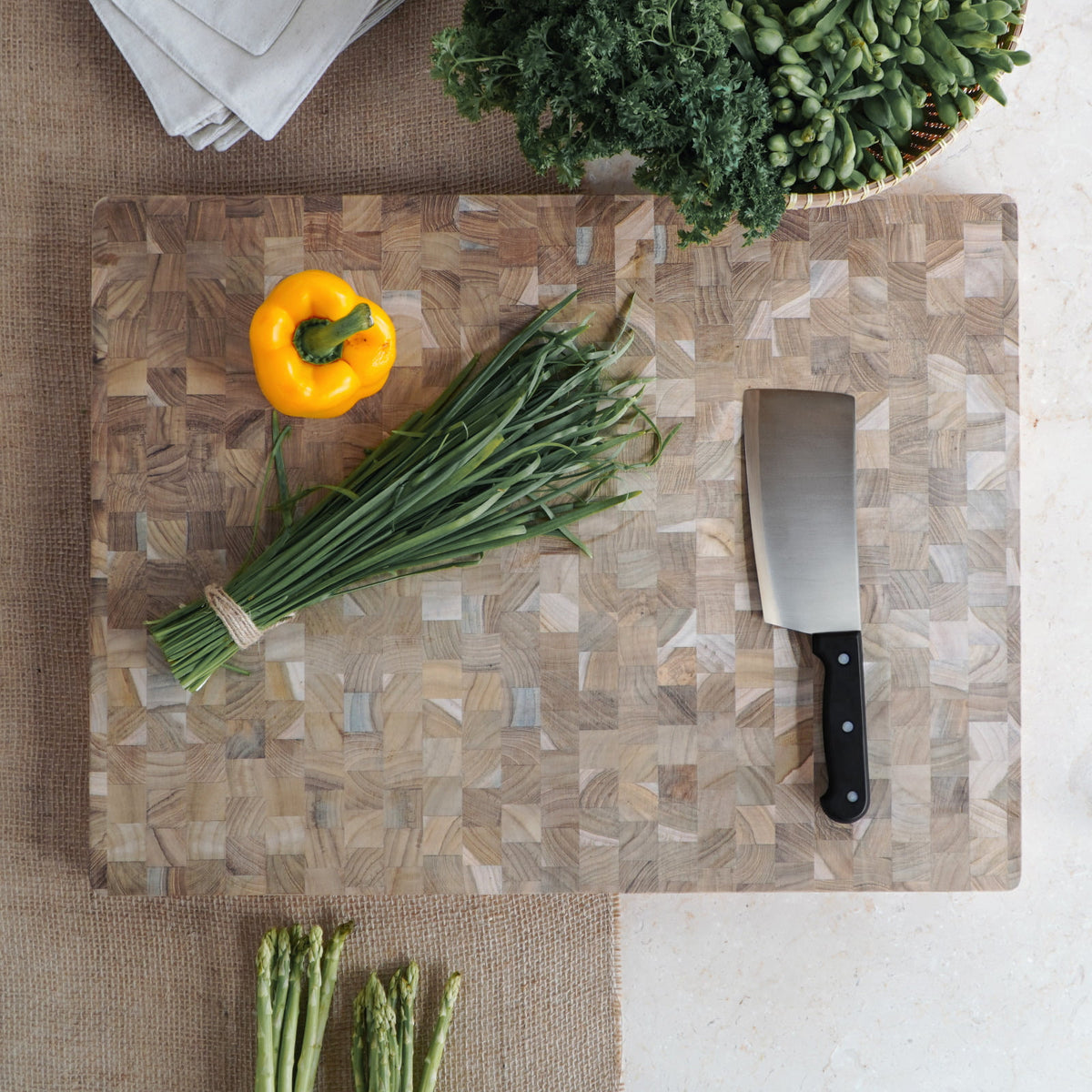 Lucy End Grain Cutting Board board by BaliSouk – boho decor made in Bali