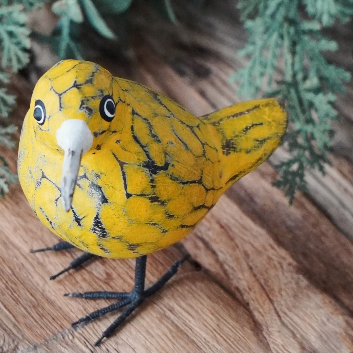 Seagull Bird Bella sculpture in natural materials – boho decor by BaliSouk