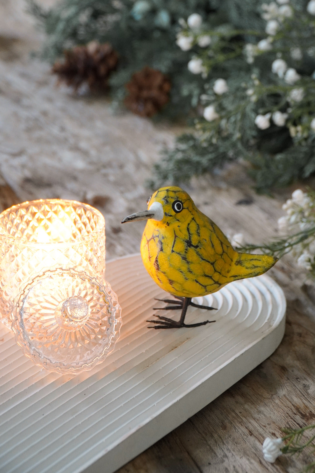 Albasia wood sculpture – Seagull Bird Bella, natural natural materials in boho style