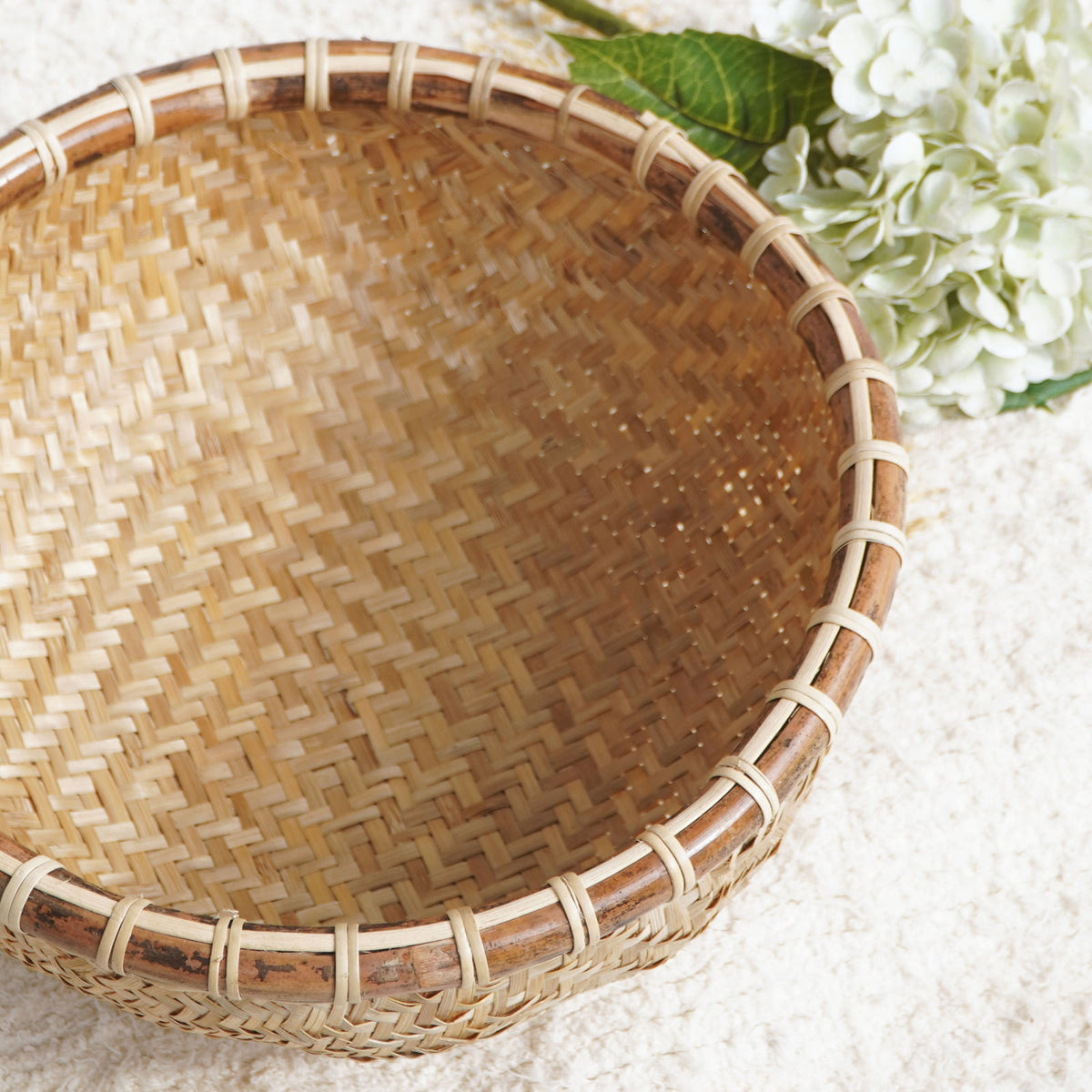 Bamboo basket Andong – handmade in Bali, boho style
