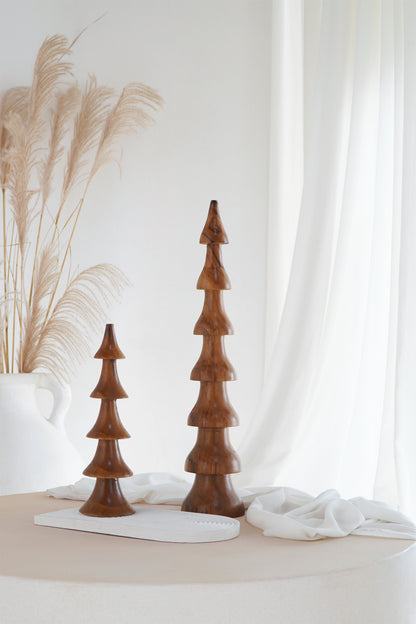 Teak decorative stand Pagoda – boho decor handcrafted in Bali by BaliSouk