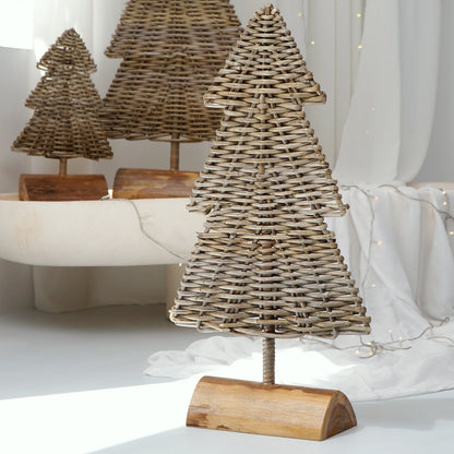 Rattan Christmas decoration Tree – handmade in Bali, boho style